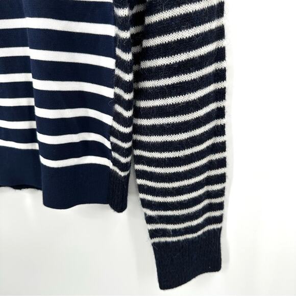 Madewell Mixed-Yarn Striped Sweater navy cream Size M - Picture 5 of 10